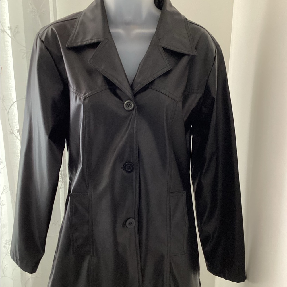 Seventy Seven Black Women's Faux Leather Jacket Size Medium